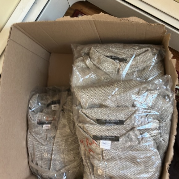 19 left vintage shirt Dresses-small-XL-golden beige with glitter like design. - Picture 11 of 12